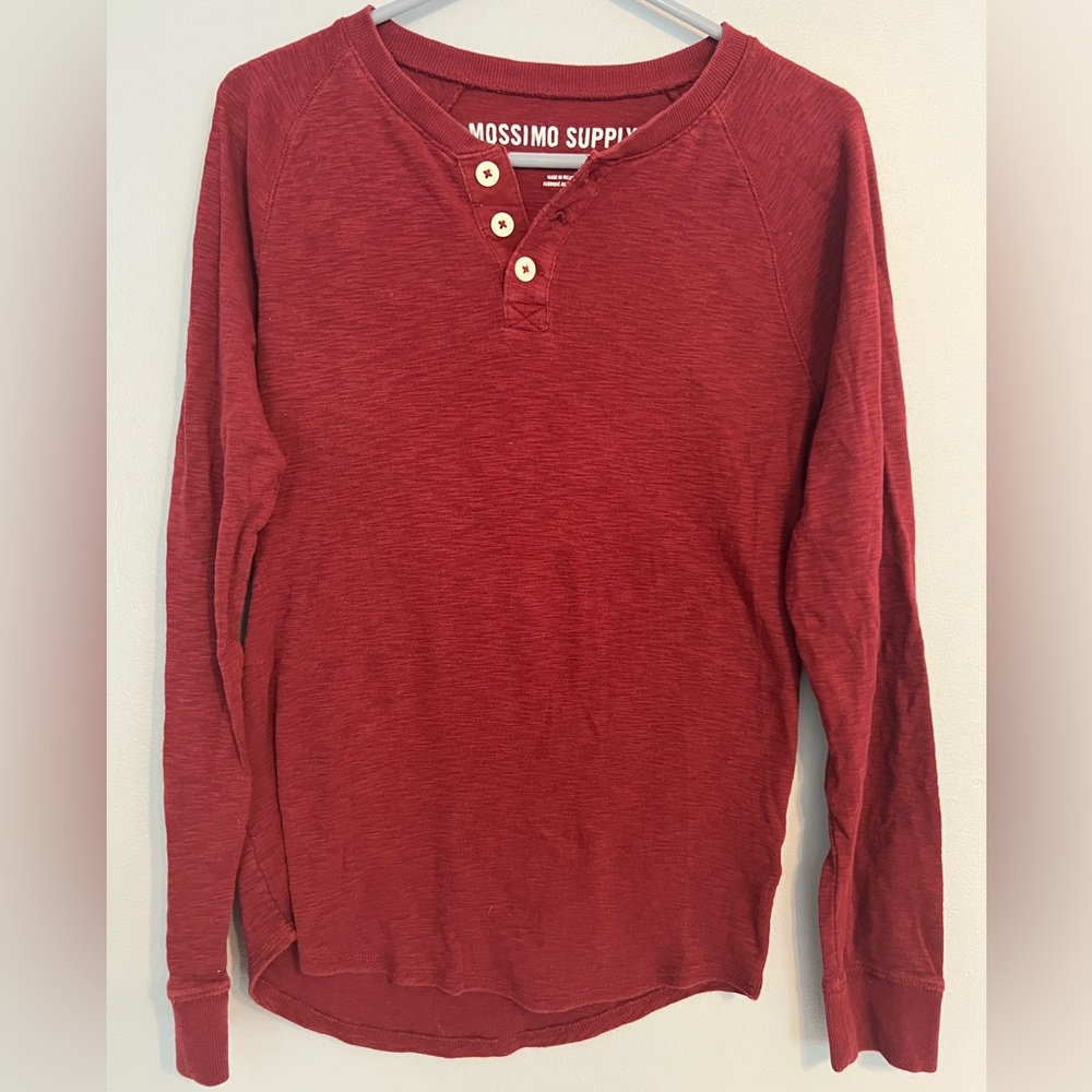 Maroon Long Sleeve Shirt- Size Small